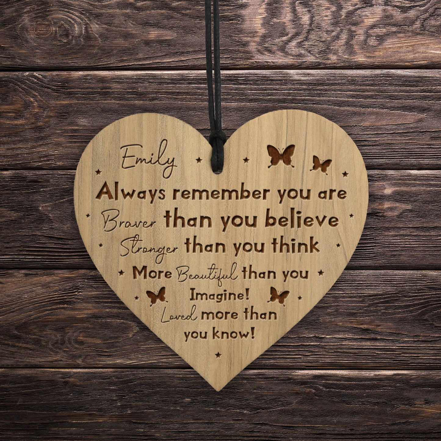 Personalised Braver Stronger Beautiful Sign For Best Friend