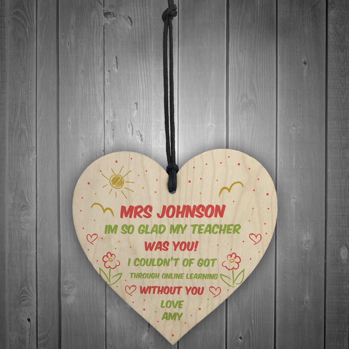 Nursery Preschool Teacher Assistant Thank You Gift Heart