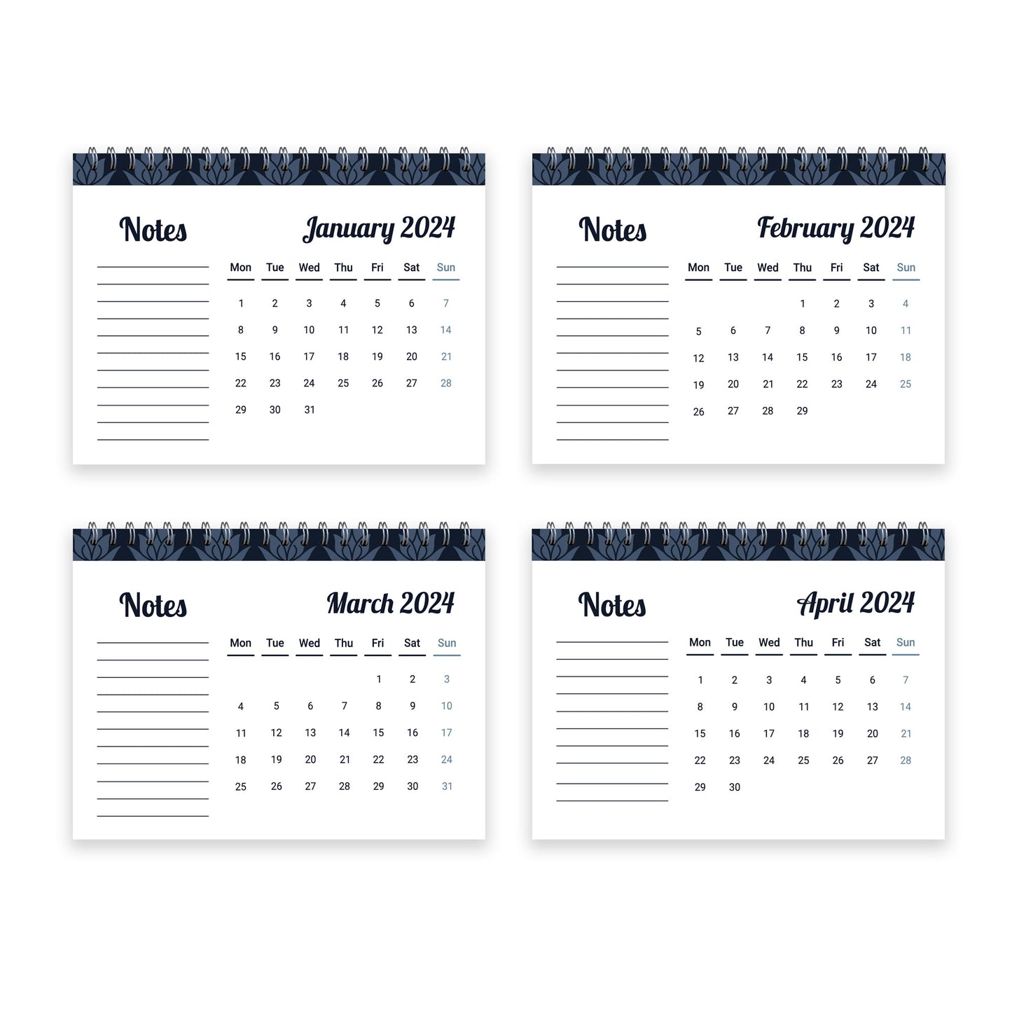 Smart 2024 Desktop Calendar Month To View Flip Calendar Gift
