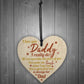 Bump Gifts Wooden Heart Dad Daddy Father Baby Son Daughter Card