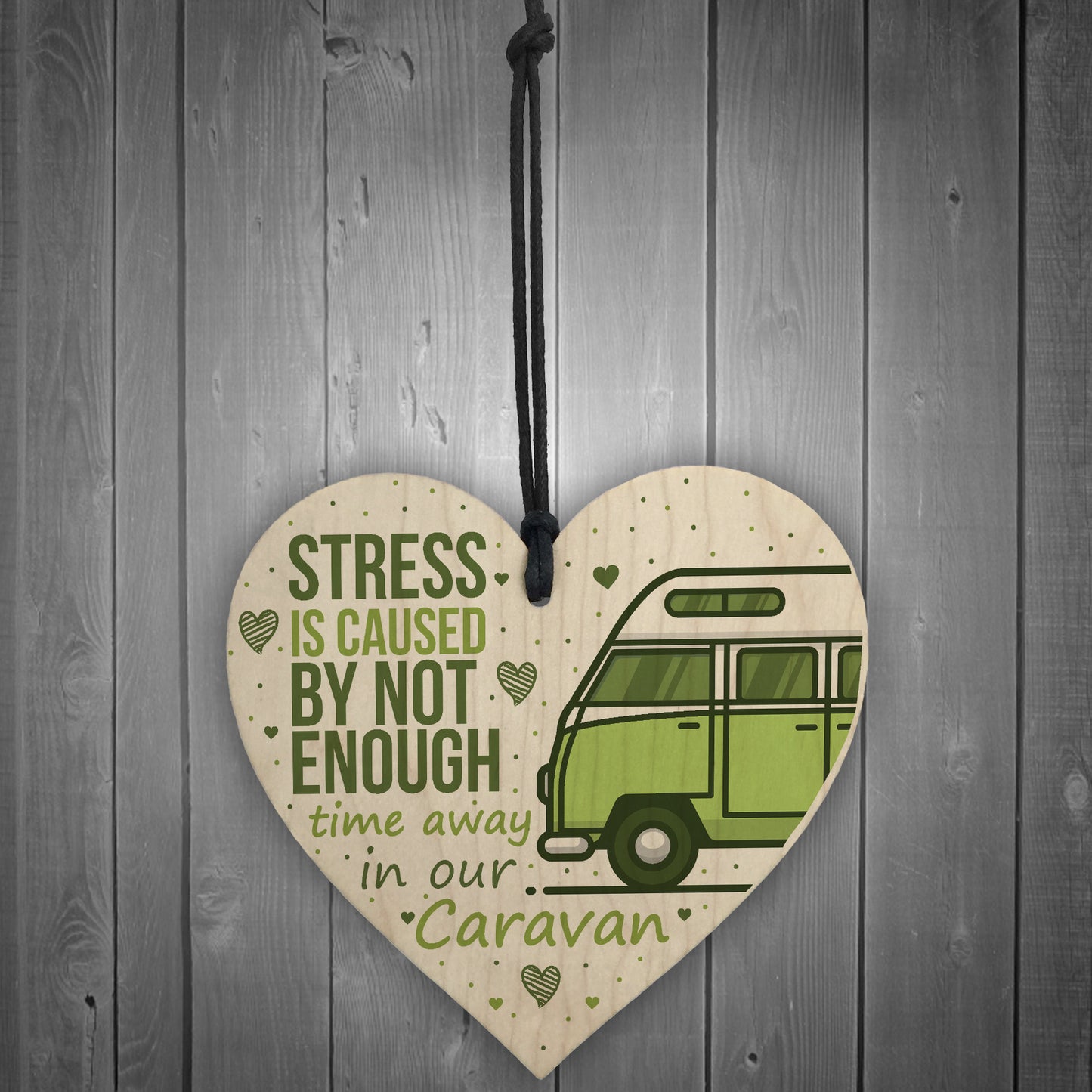 Novelty Caravan Sign Wood Heart Funny Plaque Home Door Gifts