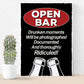 Novelty OPEN BAR Sign Home Bar Pub Man Cave Sign Funny Bar Signs