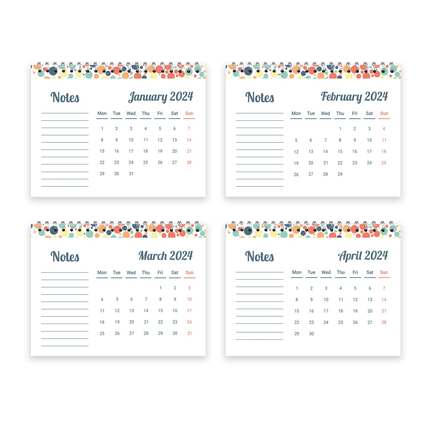 Desk Calendar 2024 Flip Calendar Month To View Christmas Gift