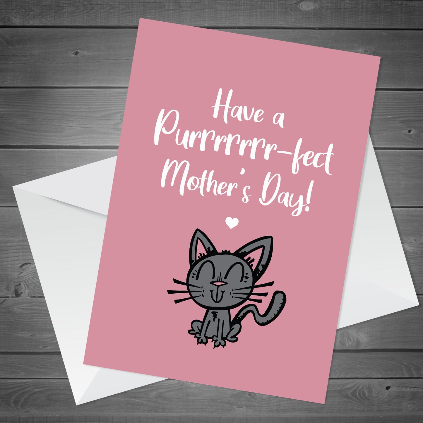 Funny Mothers Day Card PURRFECT Card From Cat For Cat Lover