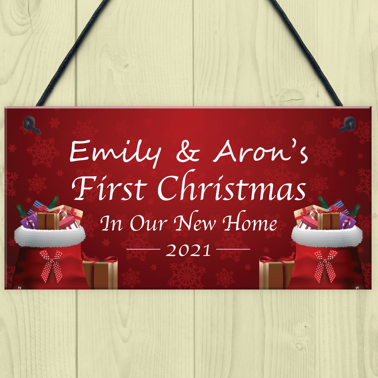 Personalised First 1st Christmas New Home Sign Christmas Decor