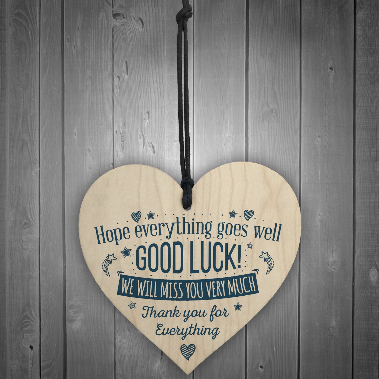 Good Luck Leaving Colleague Friend Work New Job Gift Wood Sign