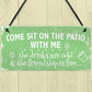 Come Sit Shabby Chic Hanging Wall Signs Garden Shed Plaques