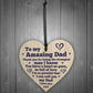 Dad Gifts Hanging Wood Heart Birthday Fathers Day Gift For Dad