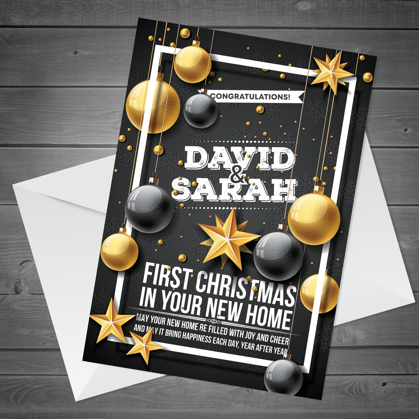 Novelty Christmas In New Home Card Congratulations Personalised