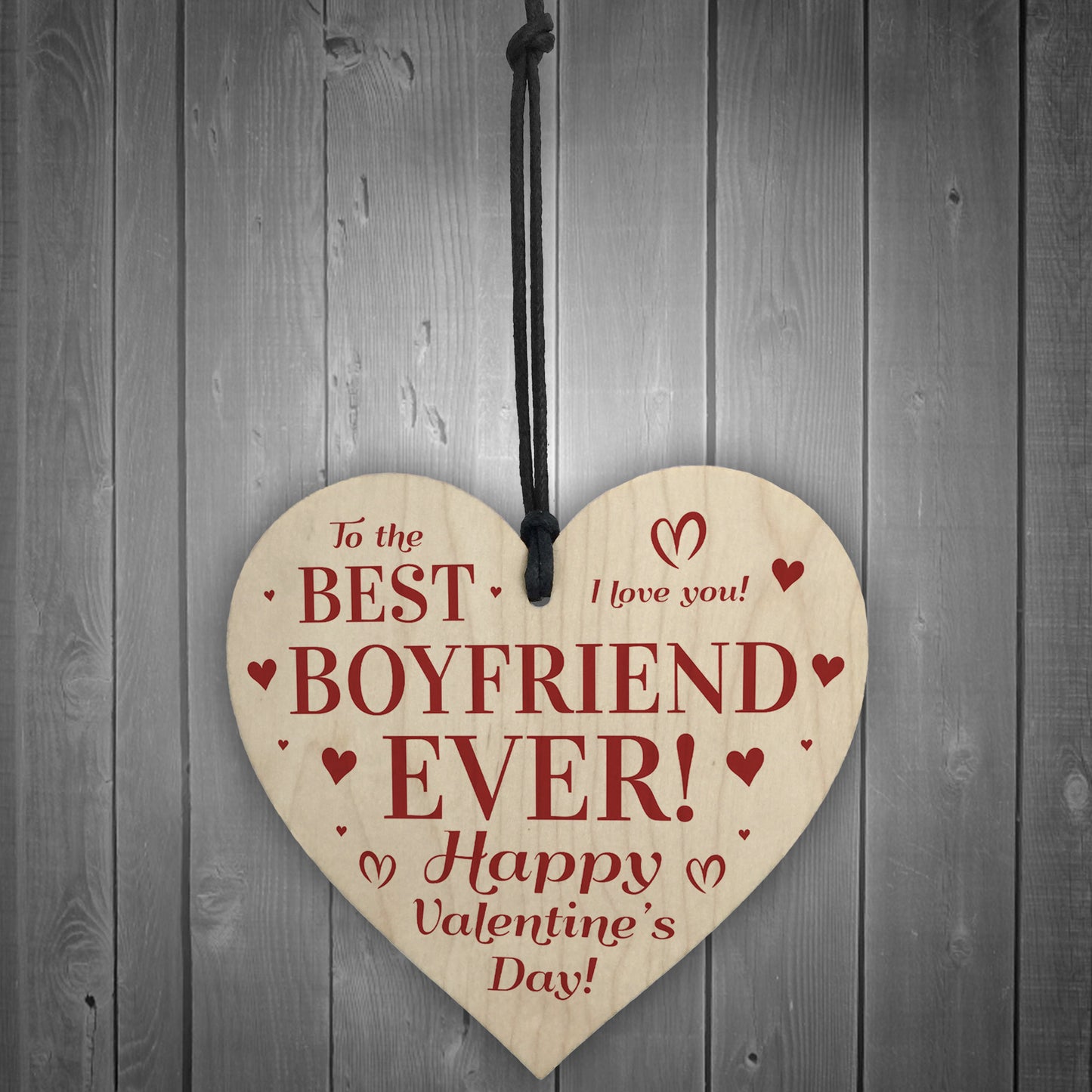BEST BOYFRIEND Gift For Valentines Wood Heart Gift For Boyfriend