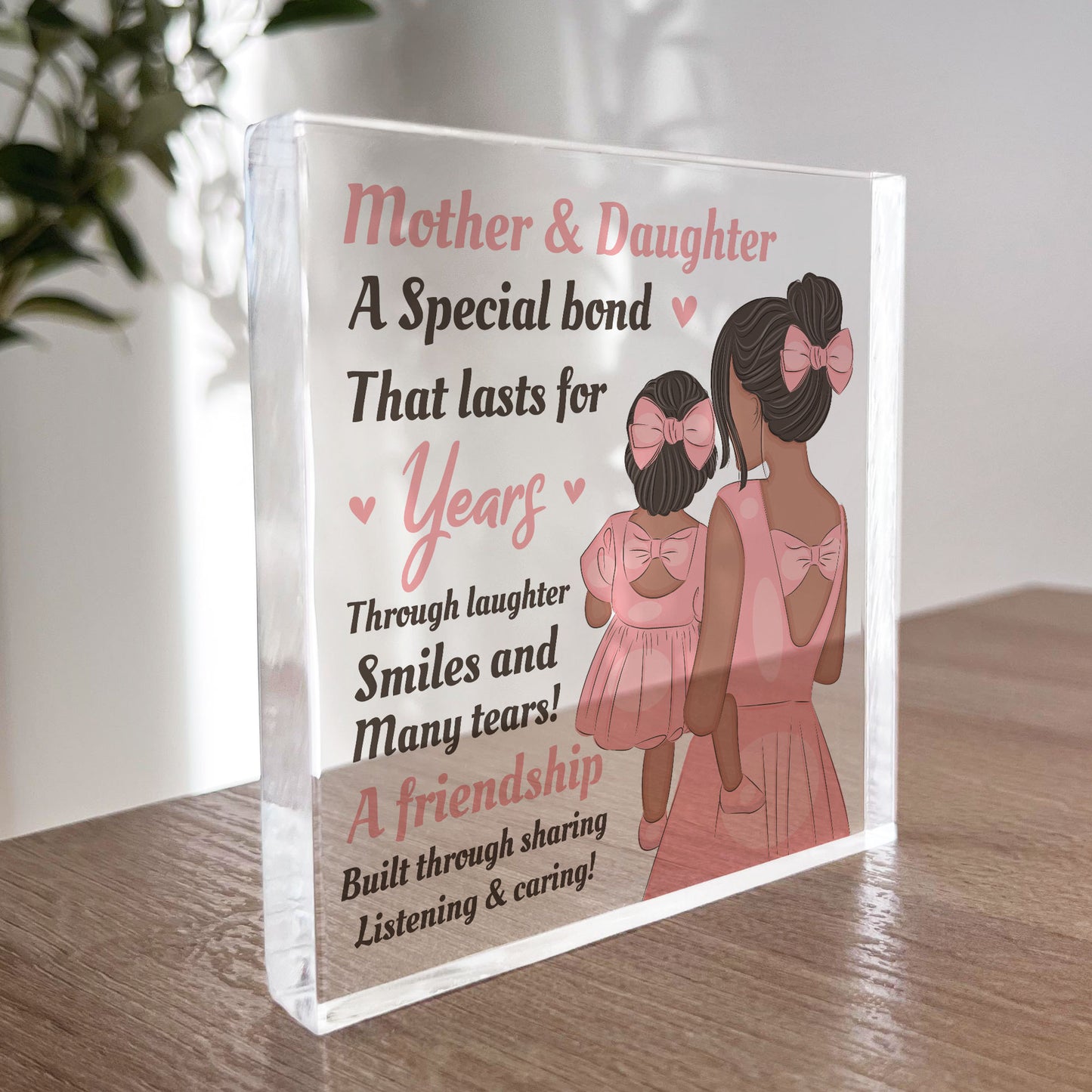 Mother And Daughter Gifts Acrylic Block Mum Gift Daughter Gift