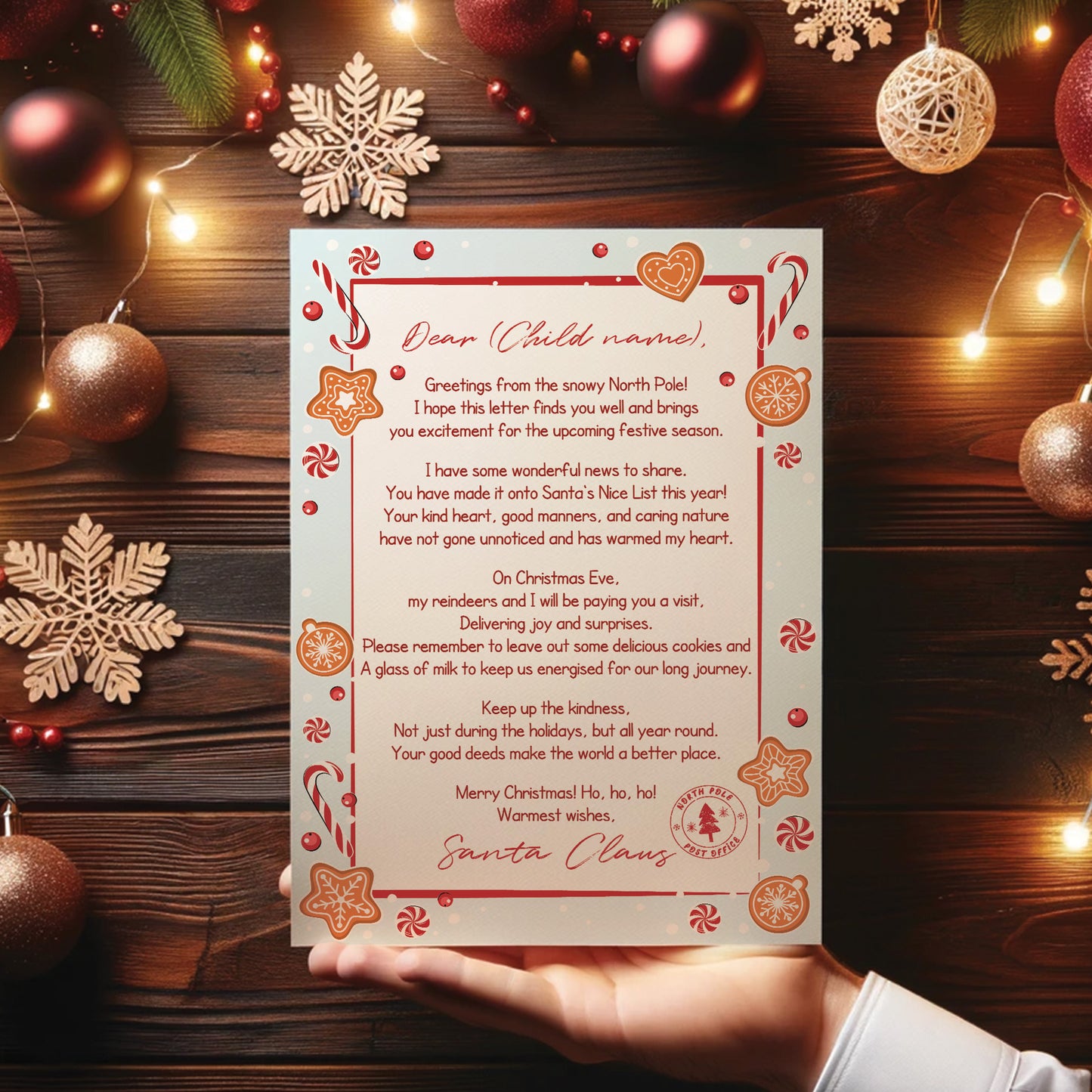 Letter From Santa Personalised Christmas Eve Box Filler Daughter