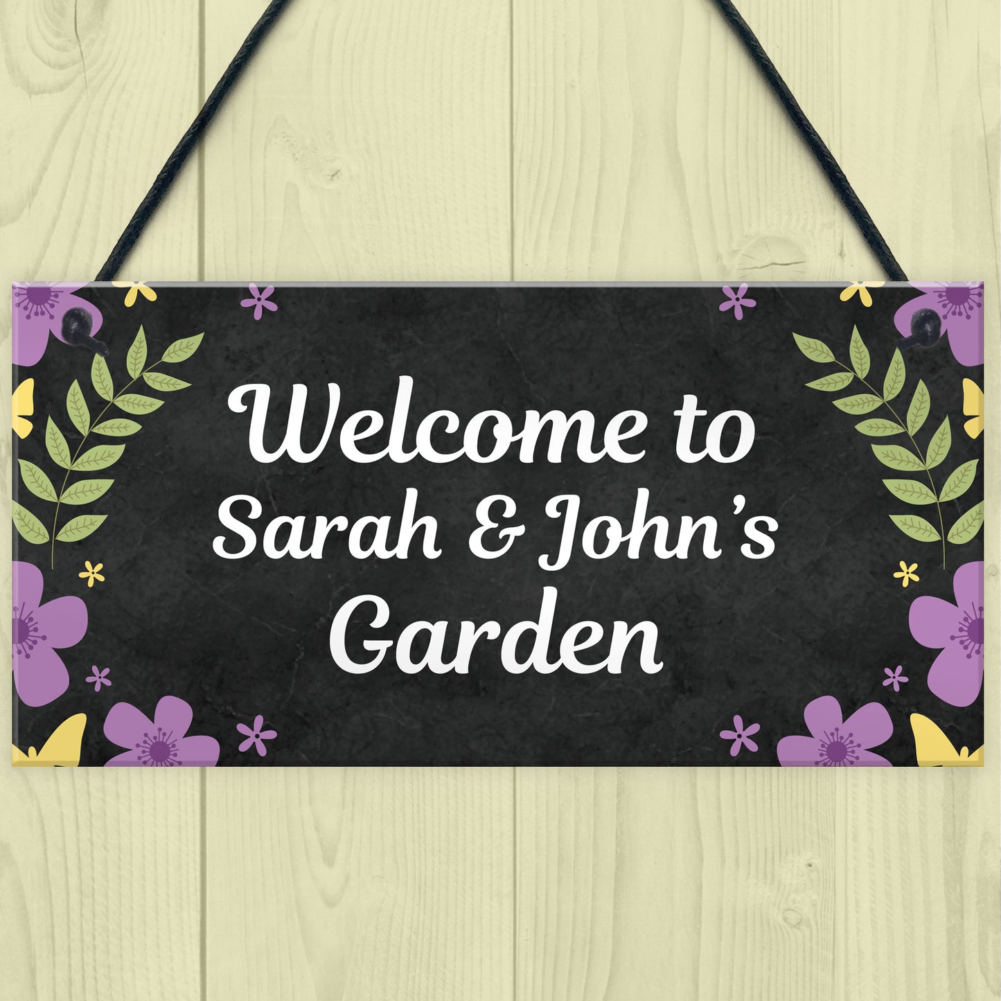 Floral Garden Sign Personalised Novelty Summerhouse Wall Sign