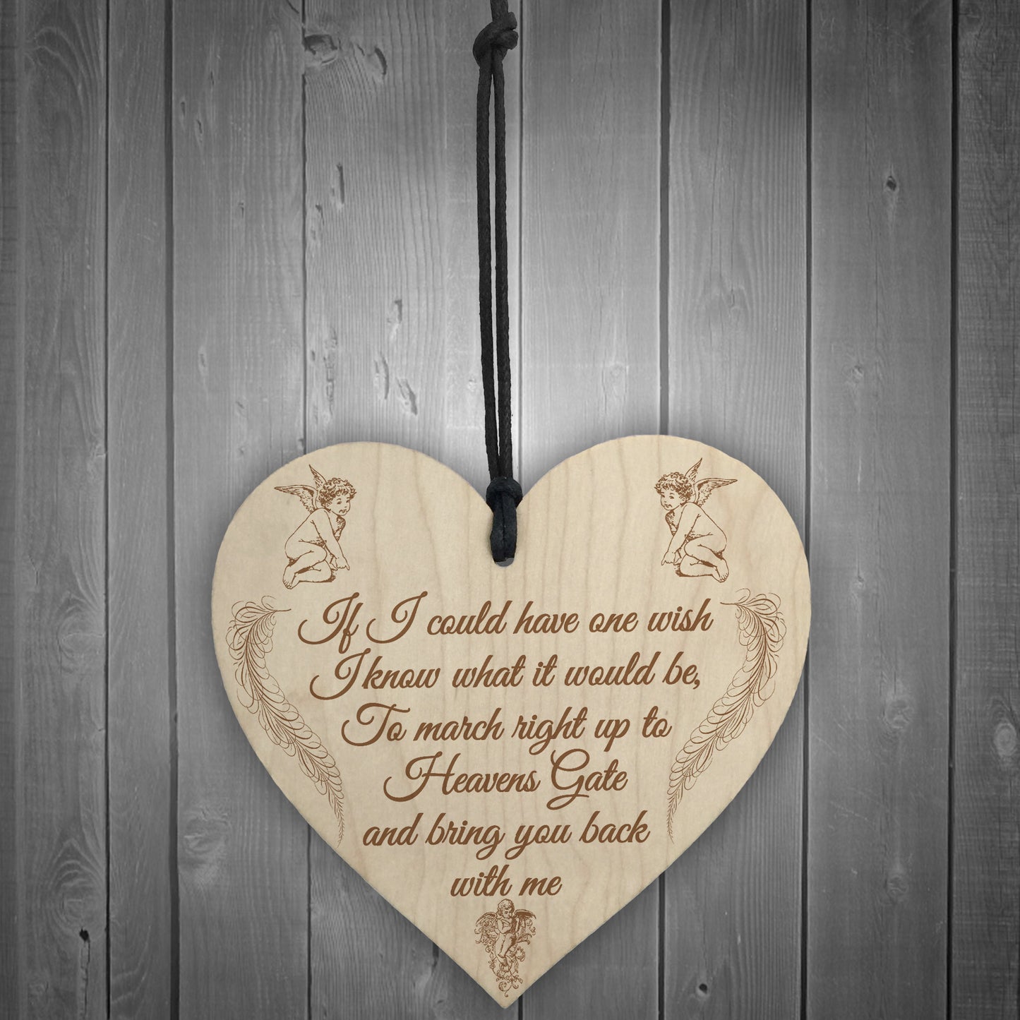 Heavens Gate Bereavement Memorial Love Heart Gift Hanging Plaque