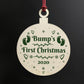 Bumps First Christmas Wood Bauble Gift For Bump Tree Decoration