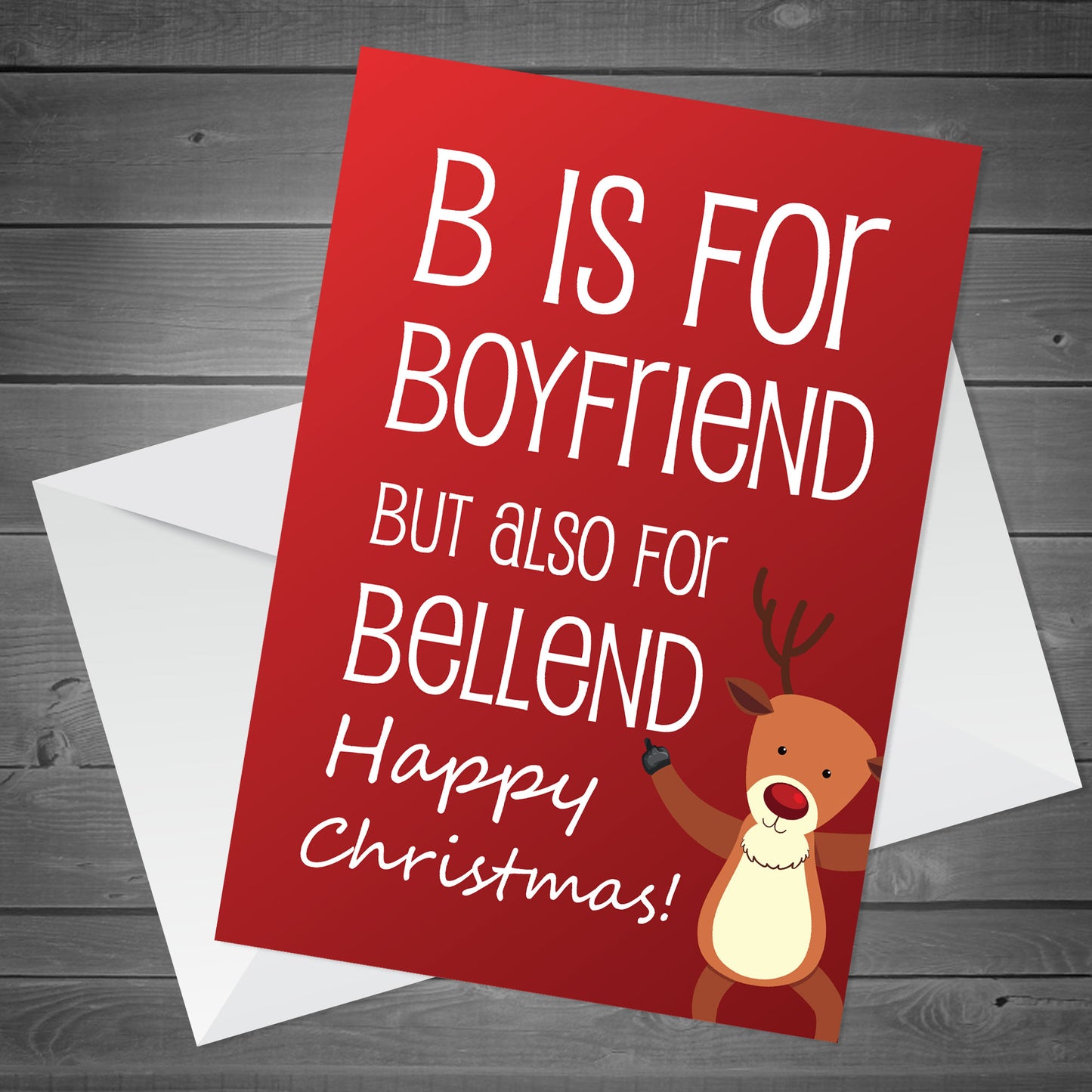 FUNNY RUDE Christmas Card For Boyfriend A6 Card Joke Boyfriend