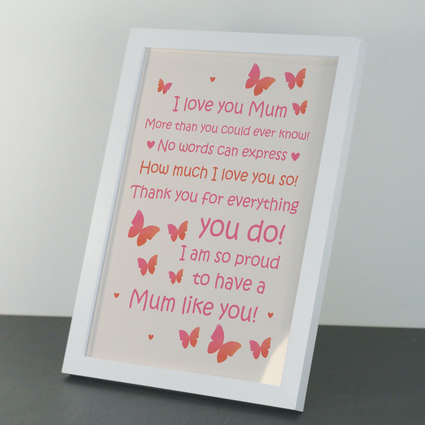 Christmas Birthday Gifts For Mum From Daughter Son Framed Print