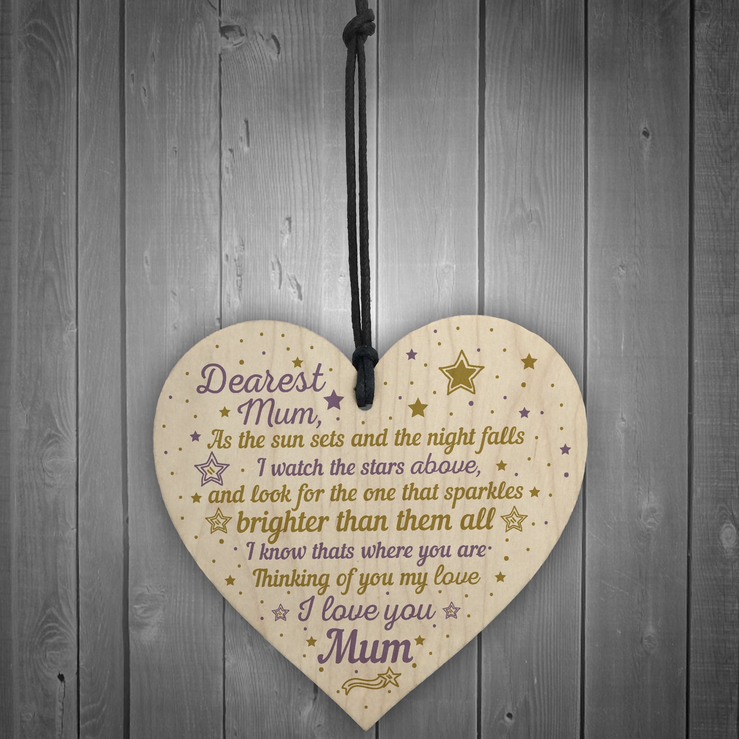 Mum Memorial Bauble Birthday Christmas Tree Decoration Wood Gift
