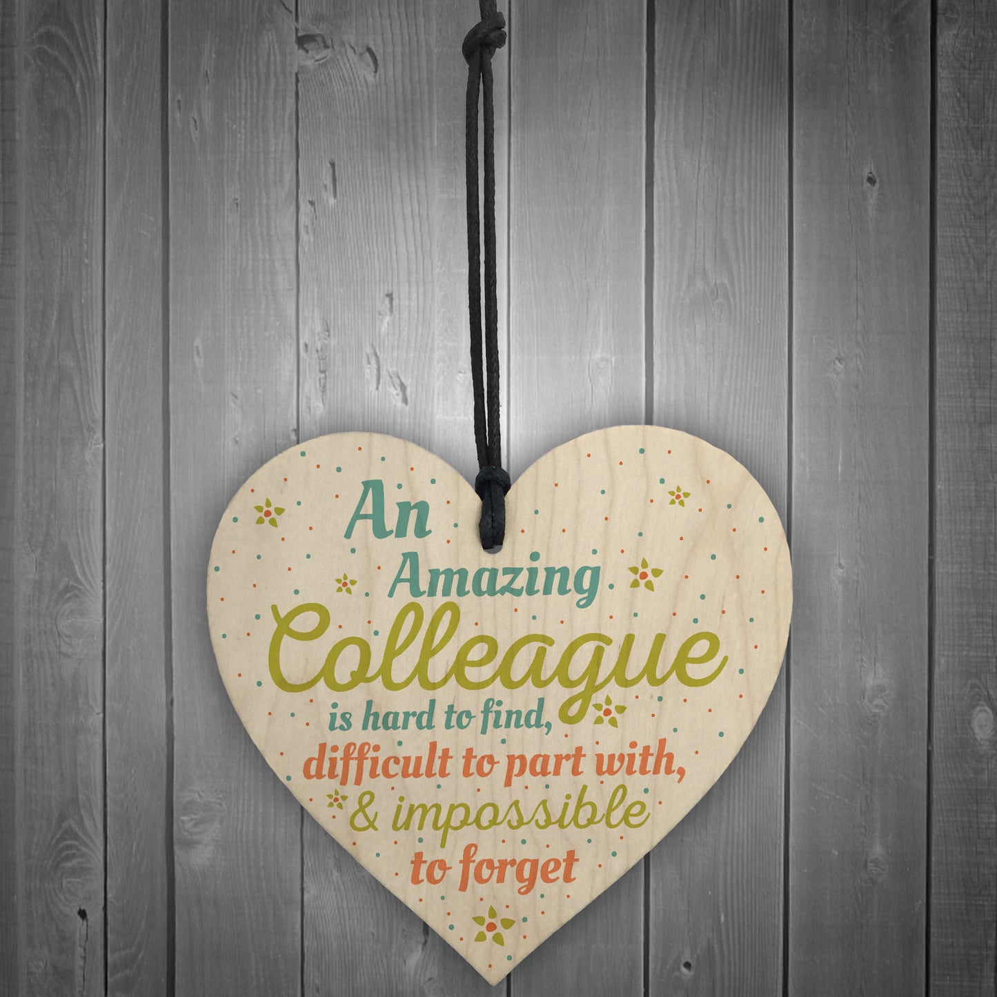 Amazing Colleague Wood Heart Plaque Friendship Work Thank You