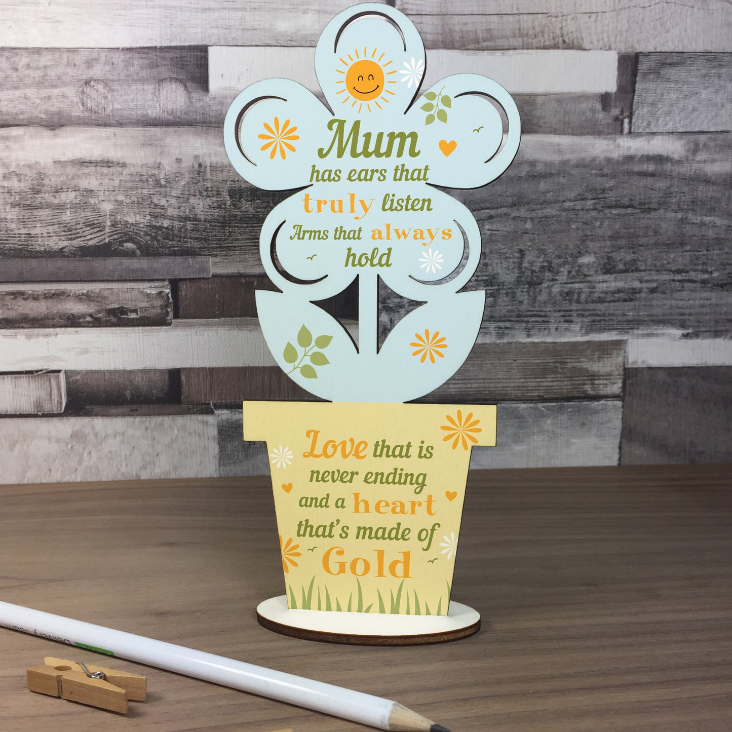 Mum Birthday Gift Wooden Flower Mothers Day Gift For Mum Gift