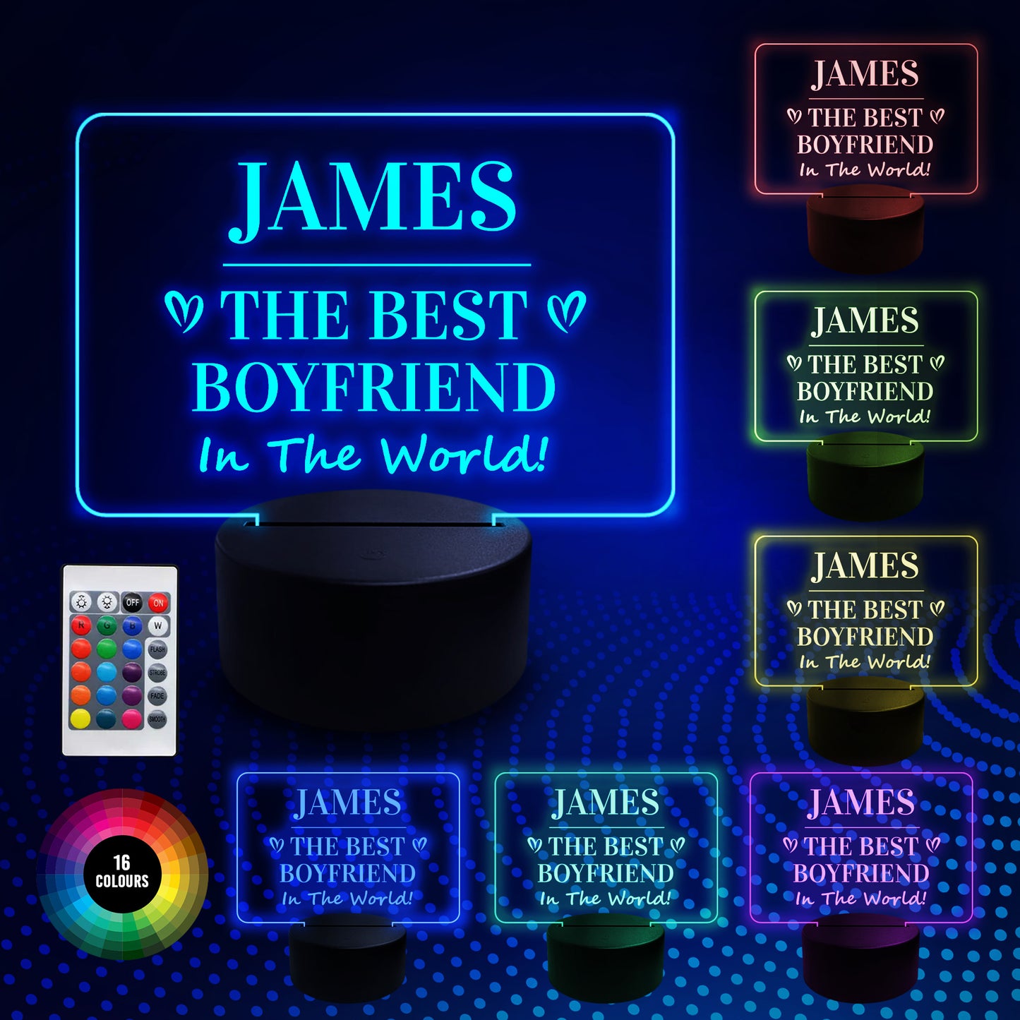 Boyfriend Gift Birthday Anniversary Valentines Personalised Neon