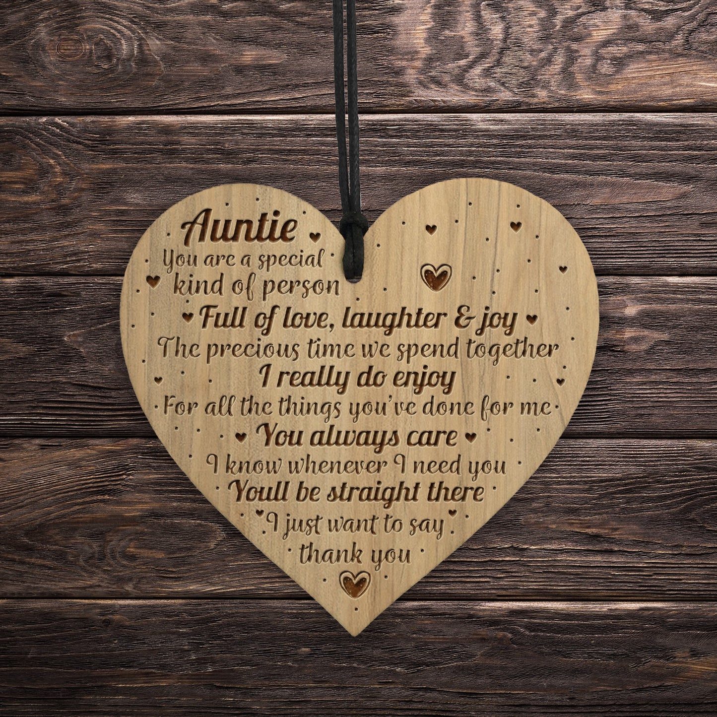 Auntie Birthday Gifts Engraved Heart Gift From Niece Nephew Aunt