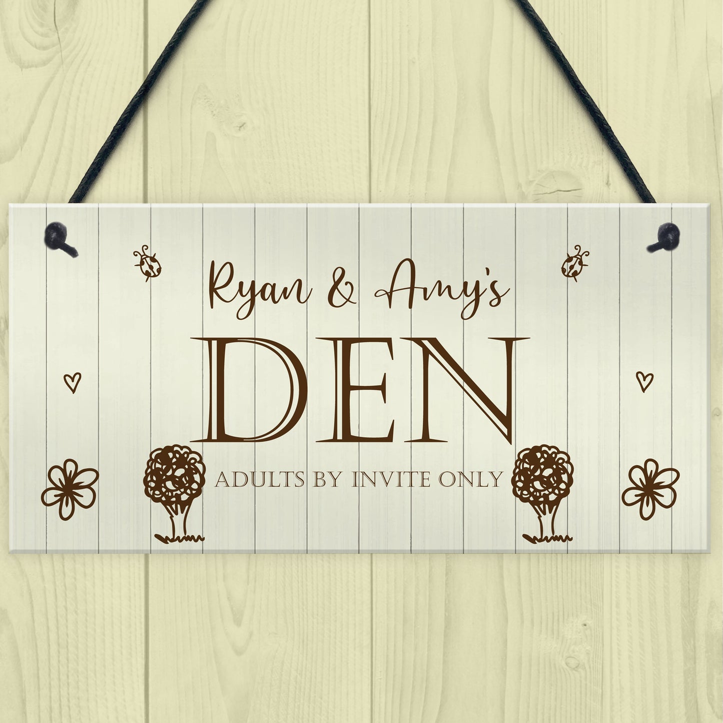 Funny Kids Den Sign Personalised Playhouse Sign Daughter Son