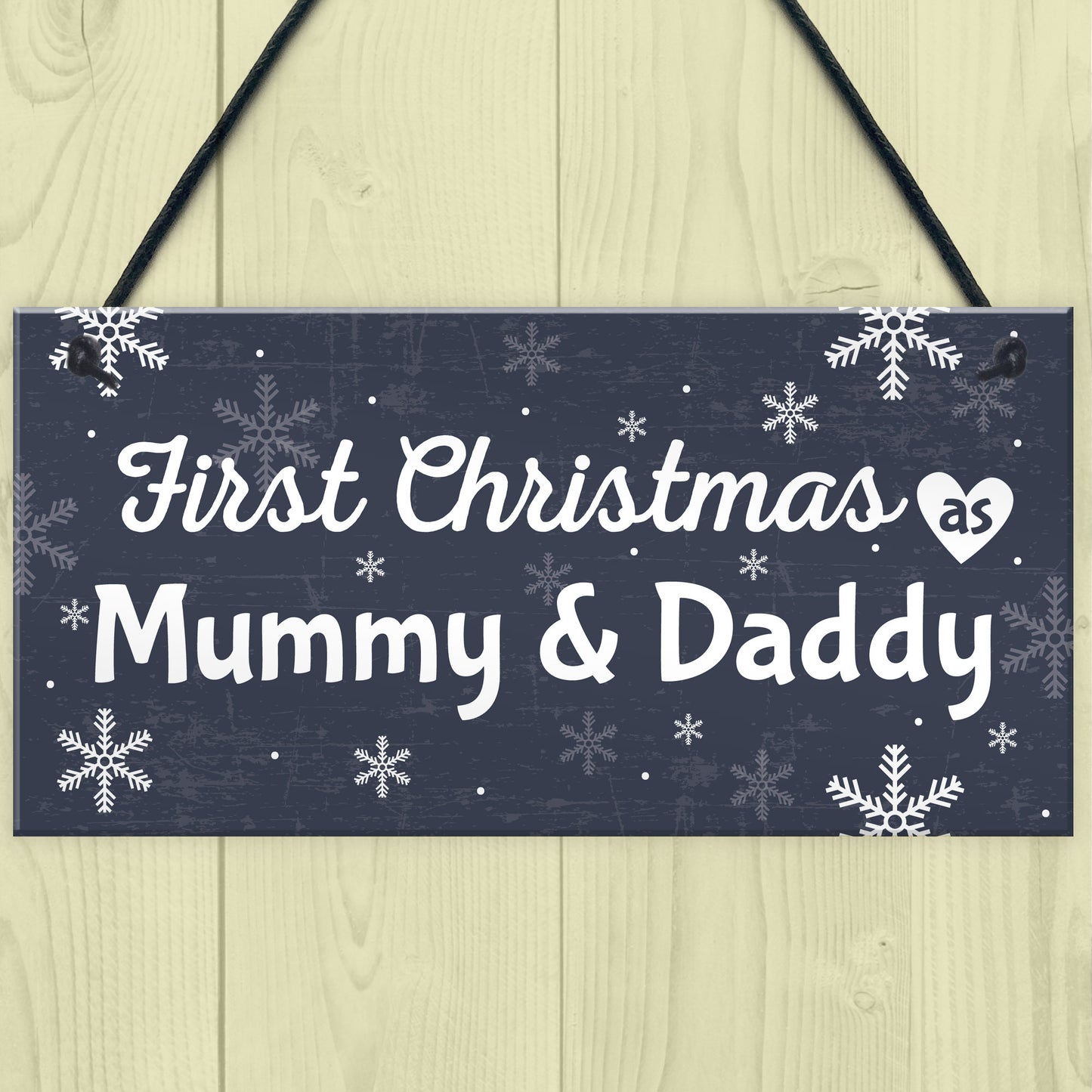 First 1st Christmas As Mummy Daddy Plaque Baby Xmas Gift