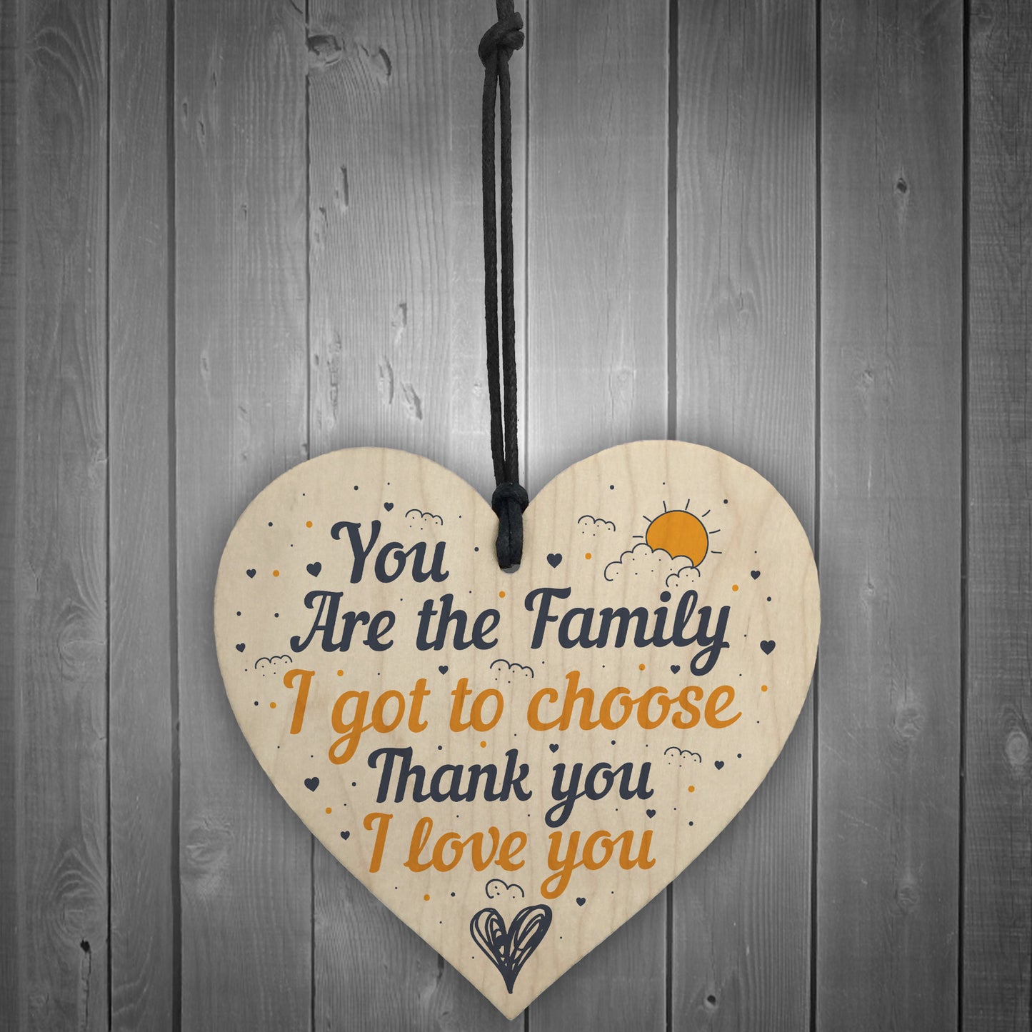 Best Friend Family Friendship Gift Wooden Heart Sign Birthday