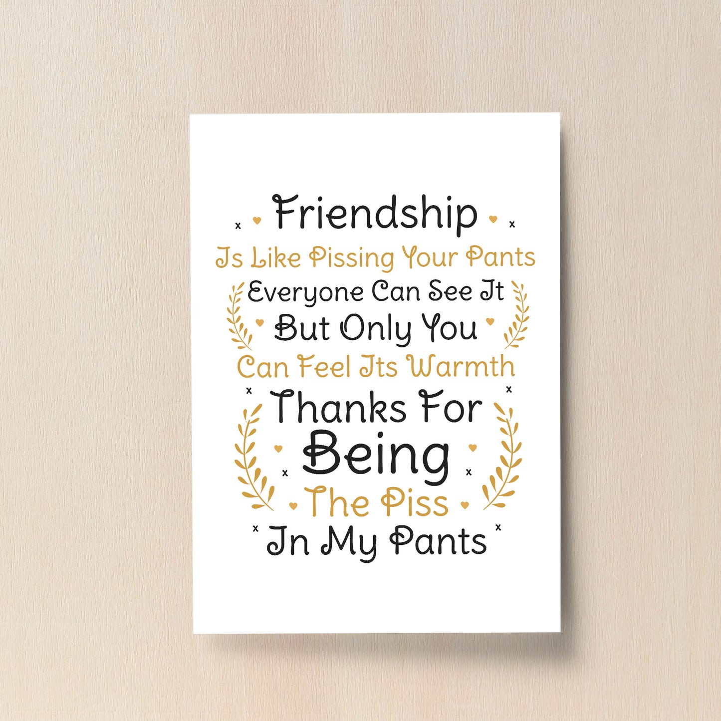Best Friend Gift Funny Friendship Gift Print Thank You Birthday