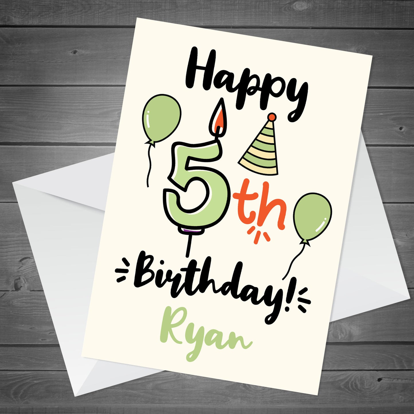 5th Birthday Card Boy Girl Personalised Card For Son Daughter