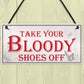 Bloody Shoes Funny Vintage Remove Shoes Present Hanging Plaque