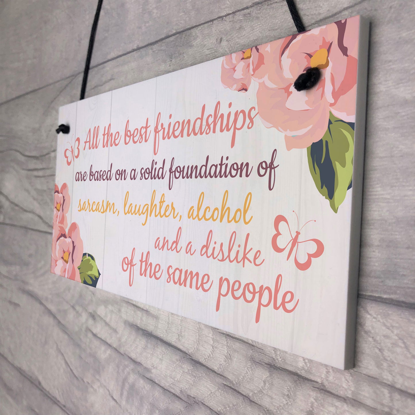 Friendship Sign Best Friend Hanging Plaque Thank You Gift Chic