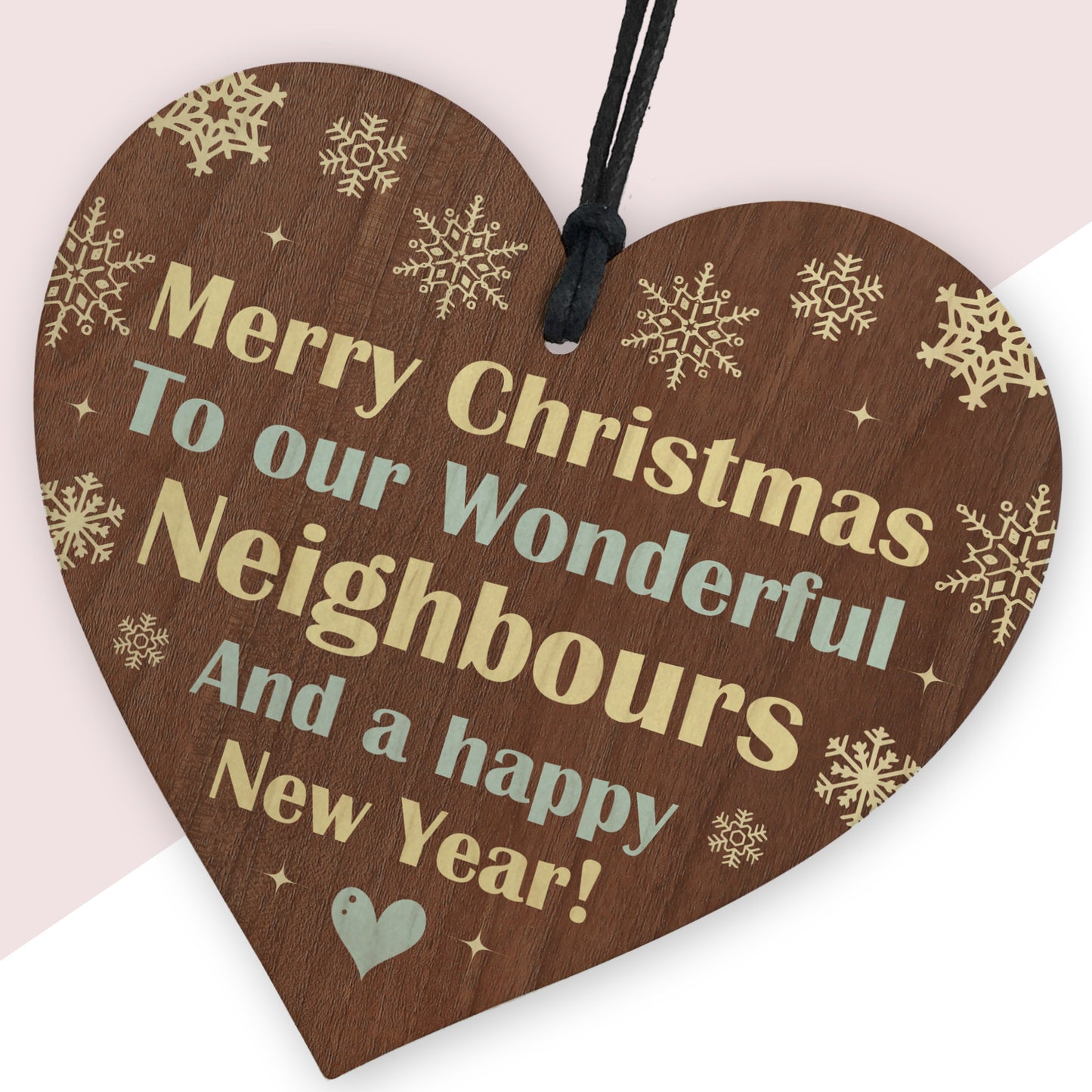 Neighbour Christmas Gift Friendship Gift Handmade Wooden Heart