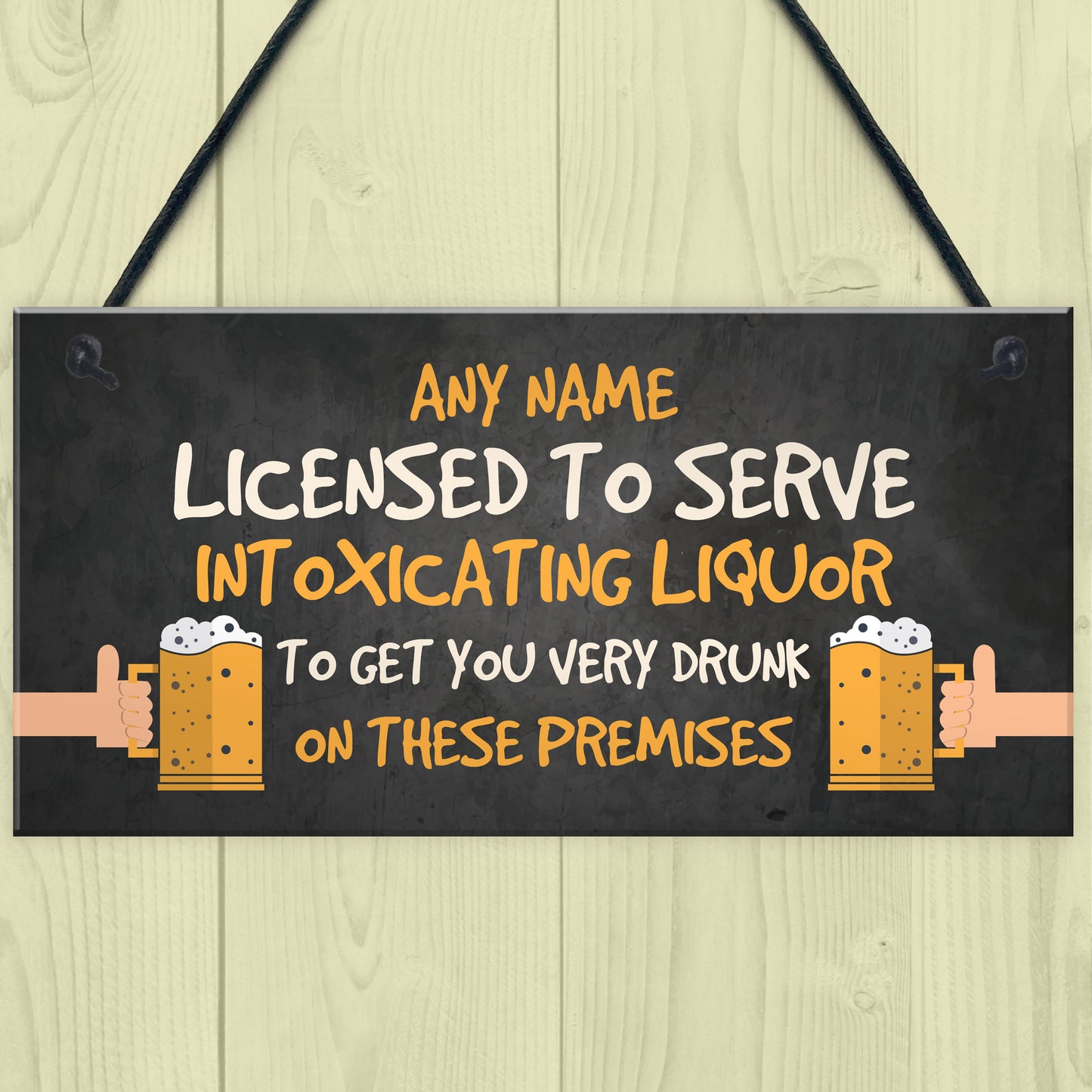 Funny Licensed To Serve Home Bar Man Cave Pub Personalised