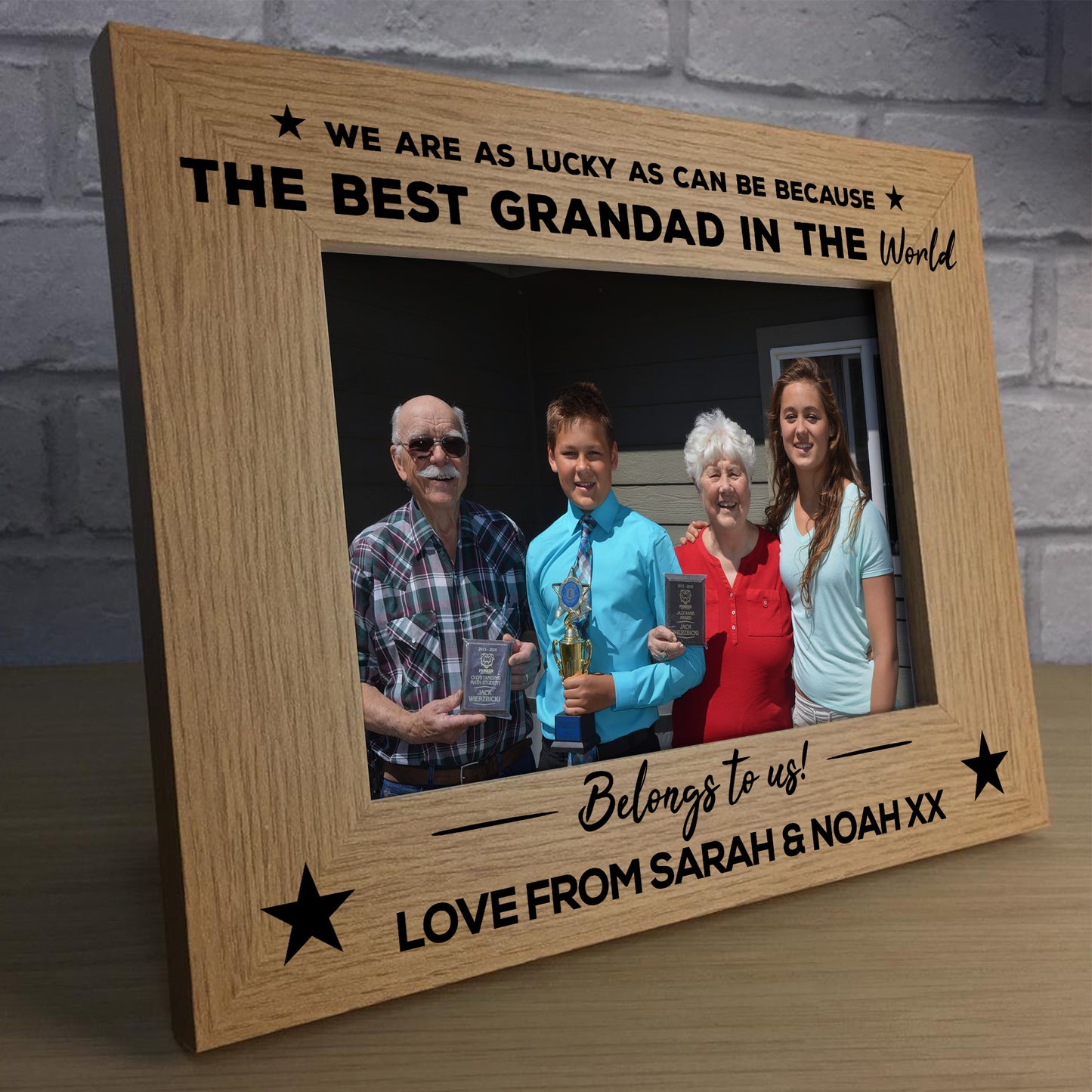 Personalised Photo Frame For Grandad Birthday Xmas THANK YOU