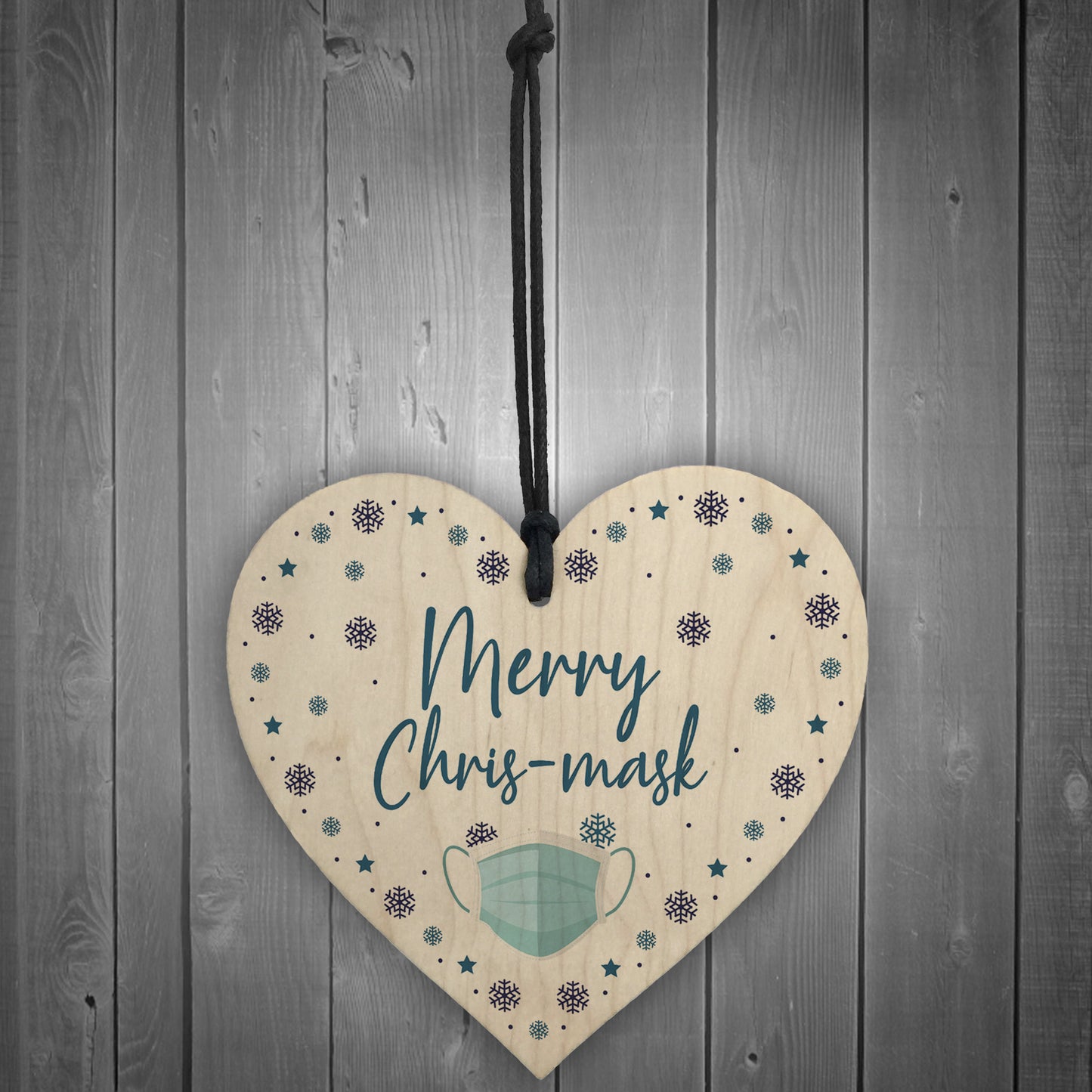 Funny Christmas Tree Decoration Heart Lockdown Quarantine