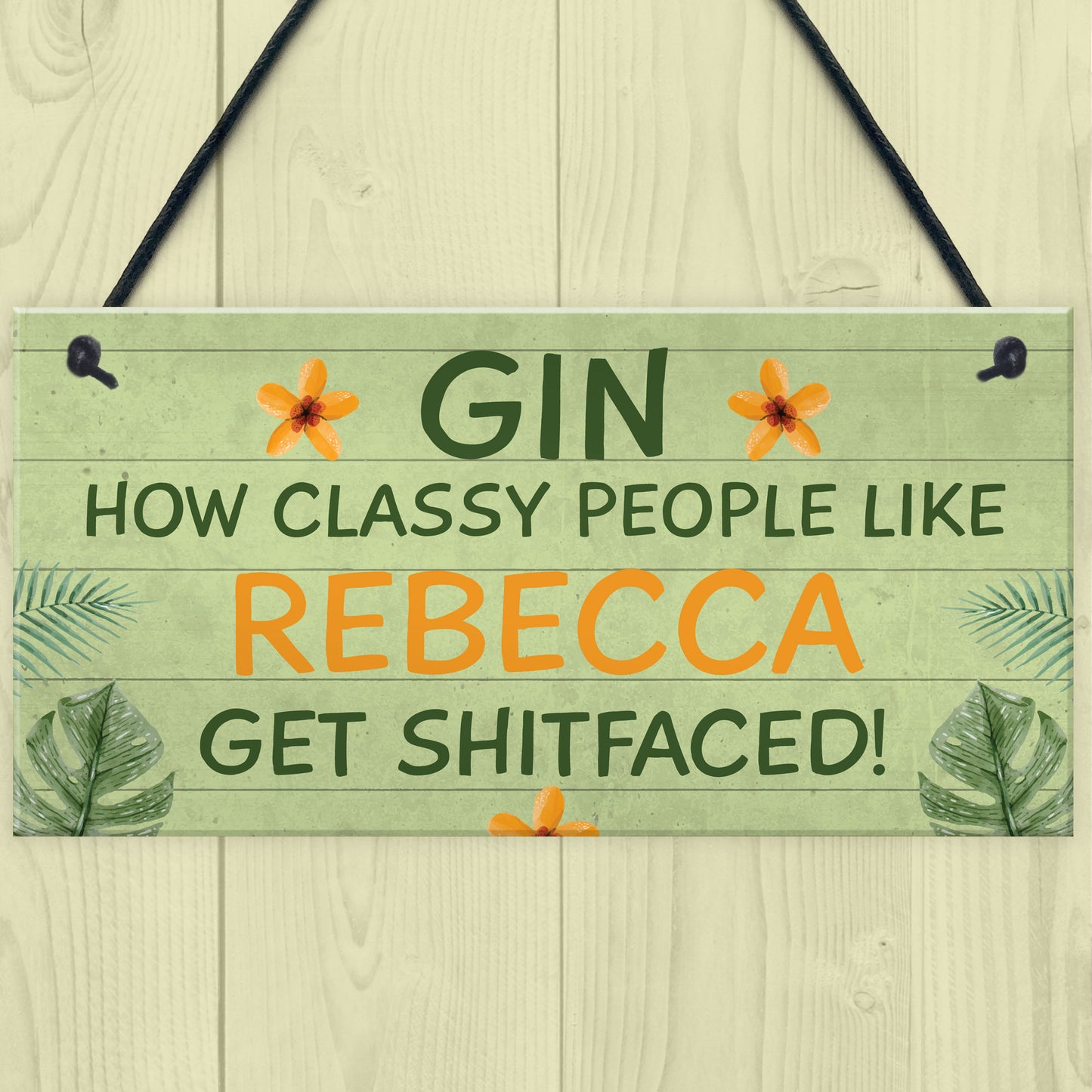 Personalised Gin Bar Sign Funny Gin Gift Bar Sign Alcohol Gift
