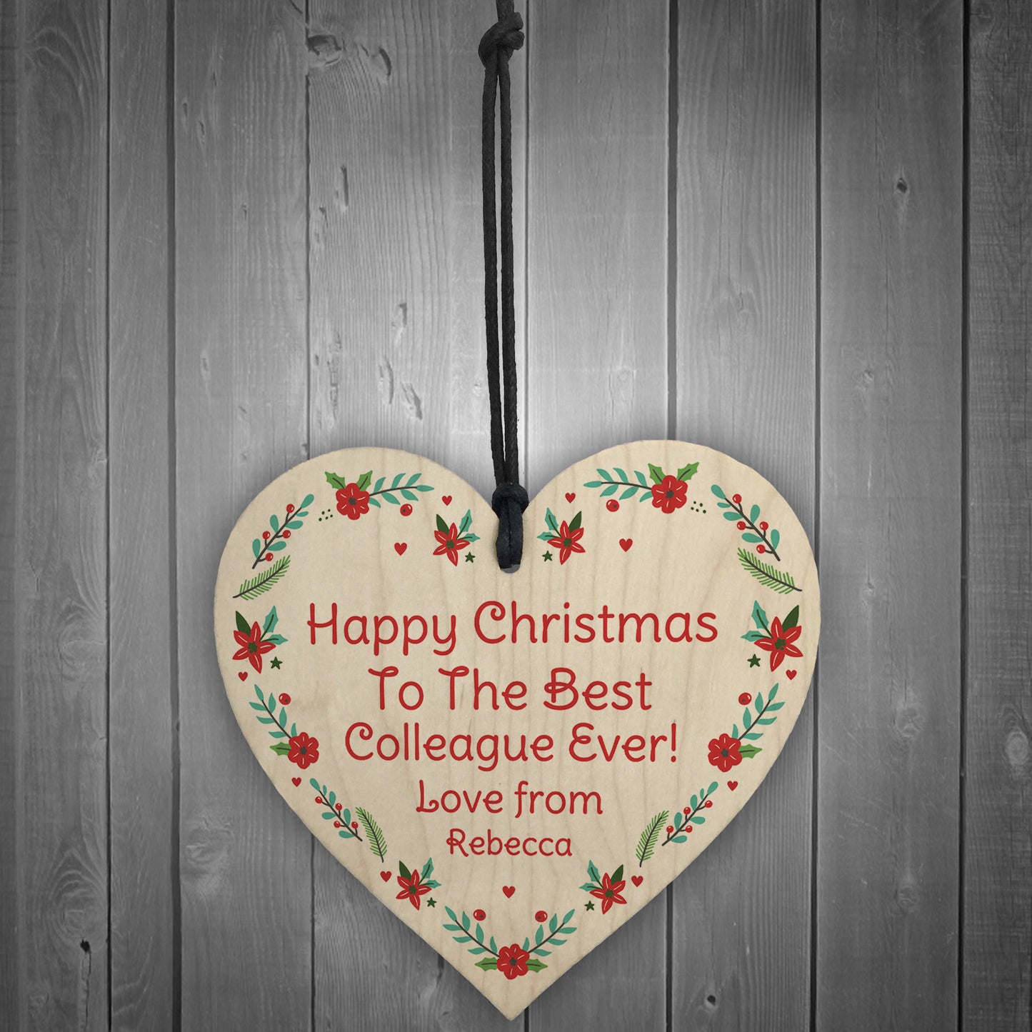 Best Colleague Ever PERSONALISED Christmas Gift Tree Decoration