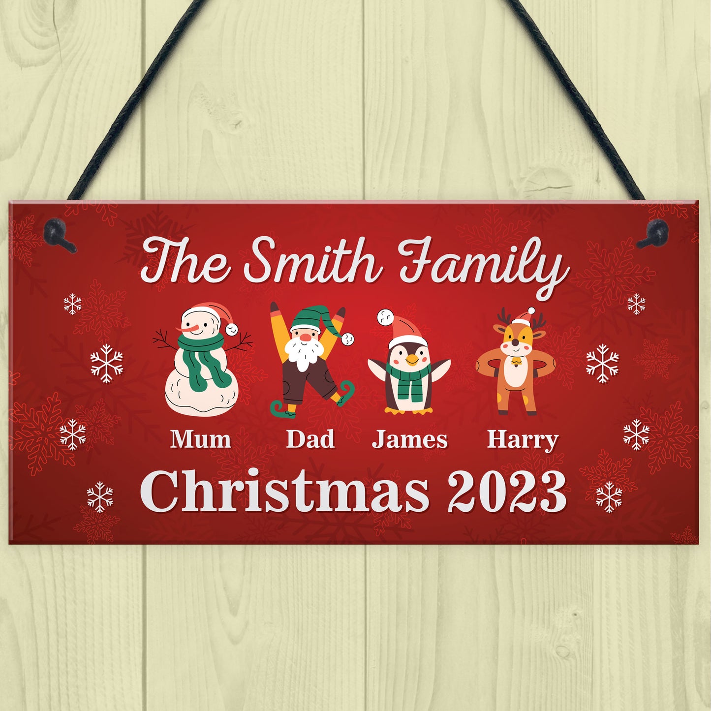 Christmas Decoration For Family Personalised Christmas Sign