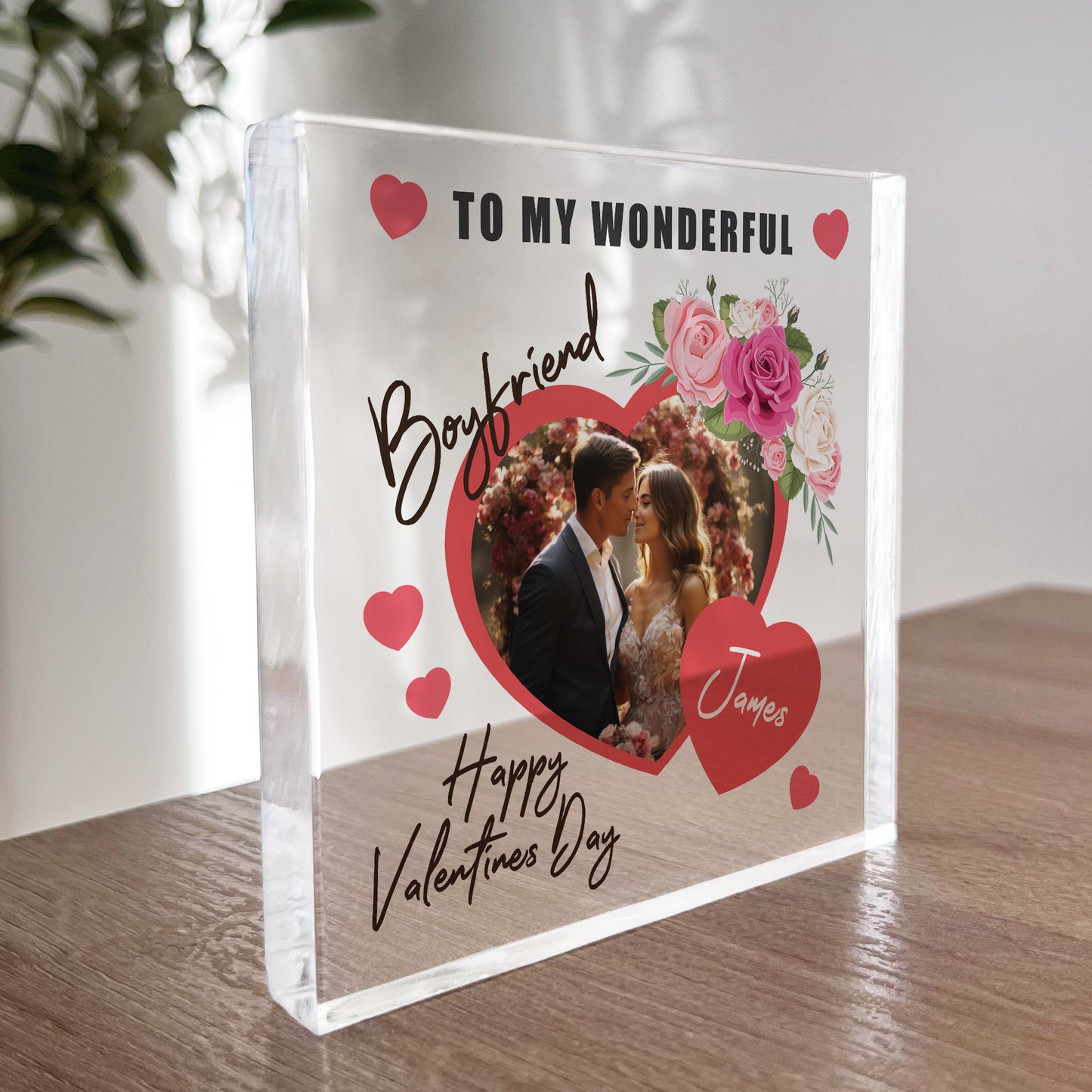 Gift For Valentines Day For Boyfriend Photo Plaque Gift For Him