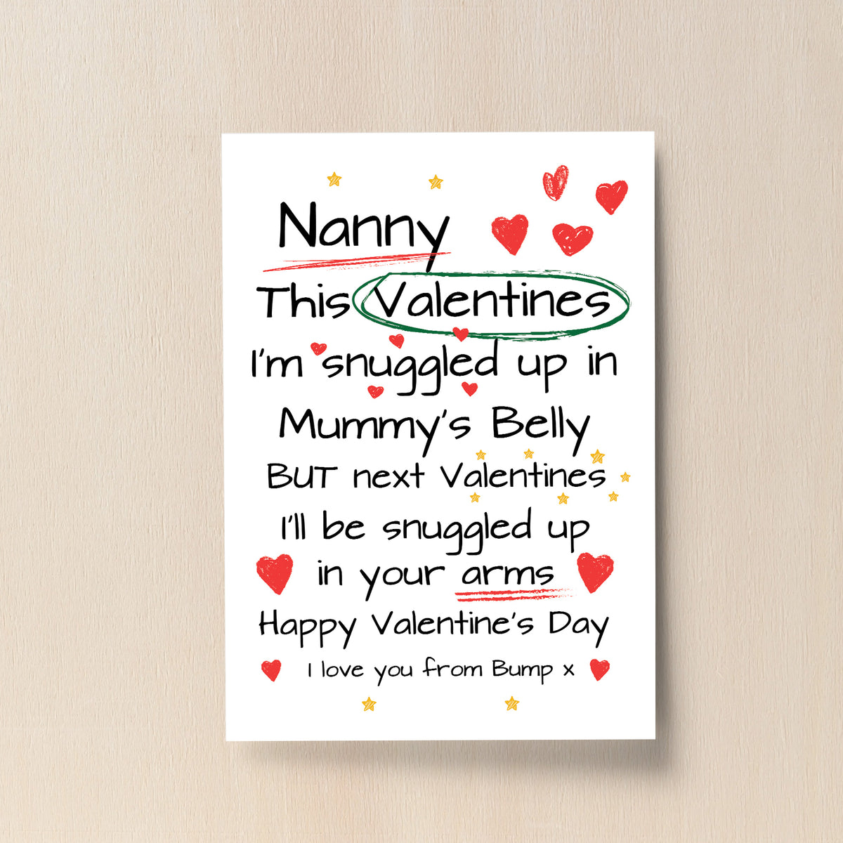 Nanny To Be Gifts For Valentines Day Gift From Bump Print