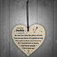 Gift For Daddy Wood Heart Daddy Birthday Xmas Gift For Him