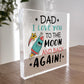 Dad Gifts Freestanding Plaque Gift Christmas Birthday Dad Gifts