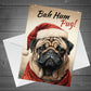 Bah Hum Pug Christmas Card Funny Christmas Card For Mum Dad