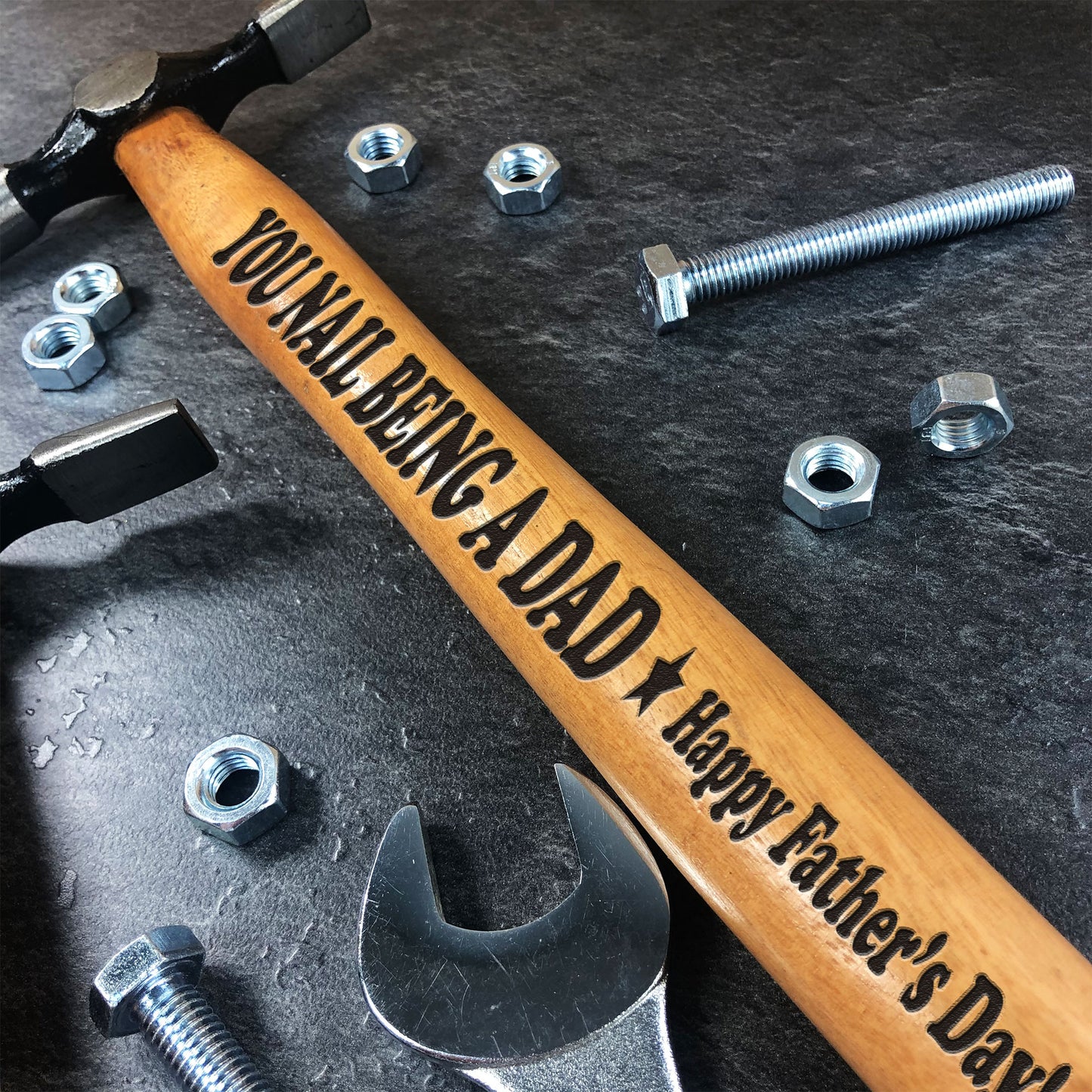 Special Fathers Day Gift Bundle For Dad Tool Hammer Tape Measure