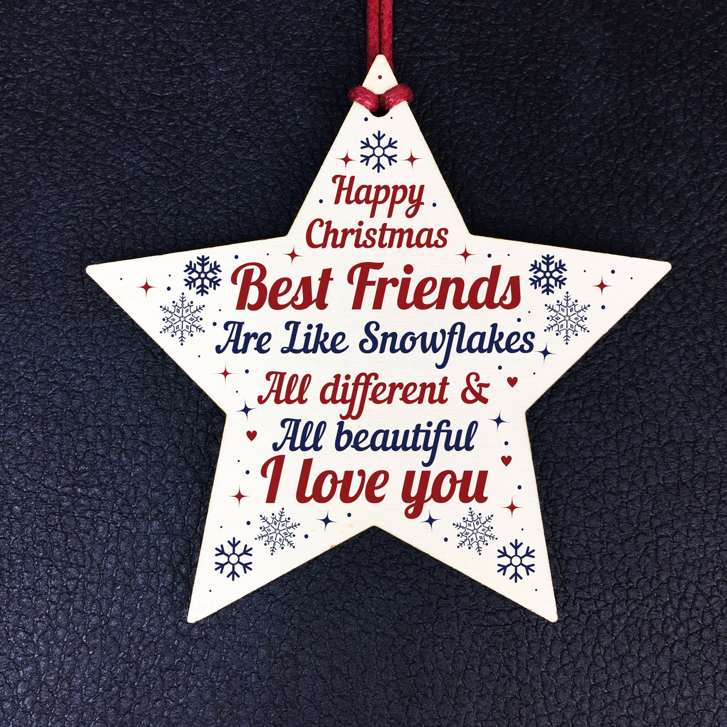 Christmas Gifts For Best Friend Wooden Baubles Tree Decoration