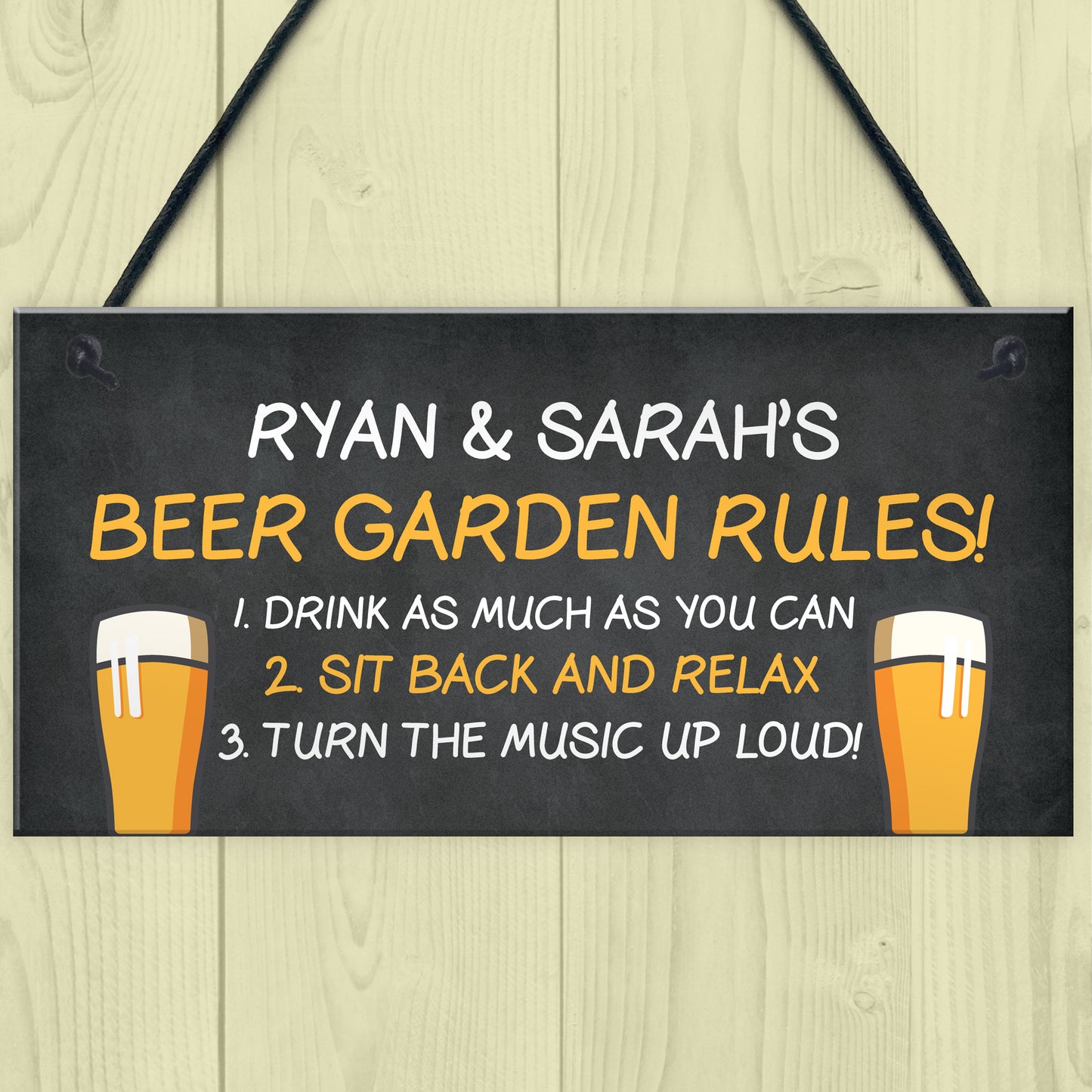 Personalised Beer Garden Sign Rules Sign Man Cave Garden Plaque