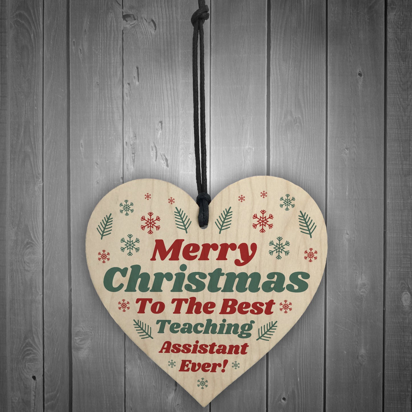 Christmas Gift For Your Teaching Assistant TA Wooden Heart Gift