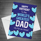 Funny Greeting Card for Dad Greatest Dad Birthday Card